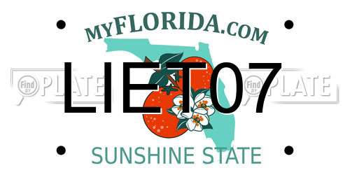 LIET07 Florida License Plate