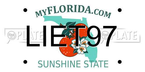 LIET97 Florida License Plate