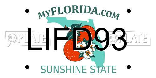 LIFD93 Florida License Plate