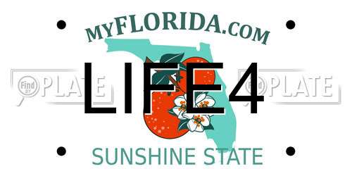 LIFE4 Florida License Plate