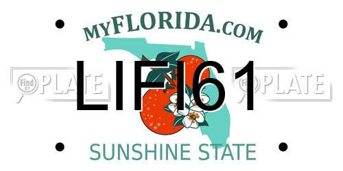 LIFI61 Florida License Plate