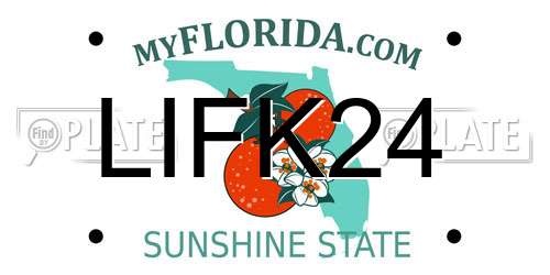 LIFK24 Florida License Plate