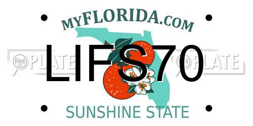 LIFS70 Florida License Plate