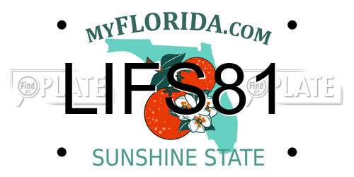 LIFS81 Florida License Plate