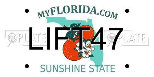 LIFT47 Florida License Plate