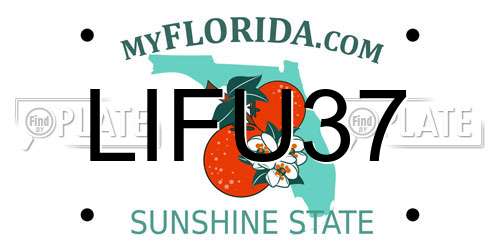 LIFU37 Florida License Plate