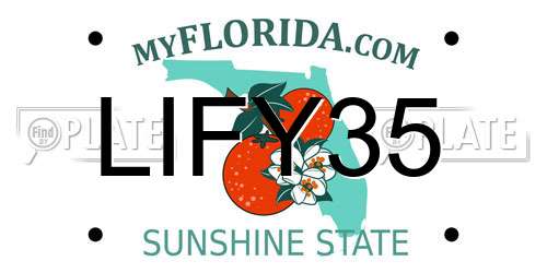 LIFY35 Florida License Plate