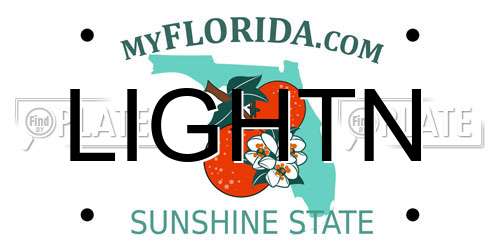 LIGHTN Florida License Plate