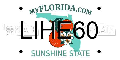 LIHE60 Florida License Plate