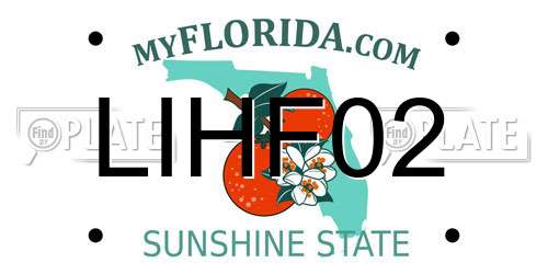 LIHF02 Florida License Plate