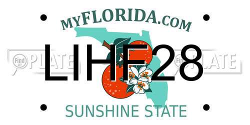 LIHF28 Florida License Plate