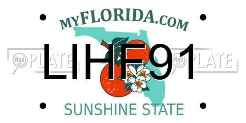 LIHF91 Florida License Plate
