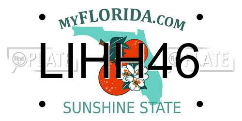 LIHH46 Florida License Plate