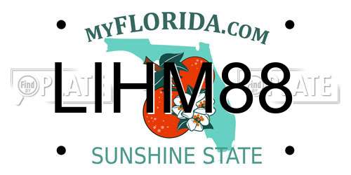 LIHM88 Florida License Plate