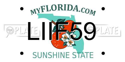 LIIF59 Florida License Plate