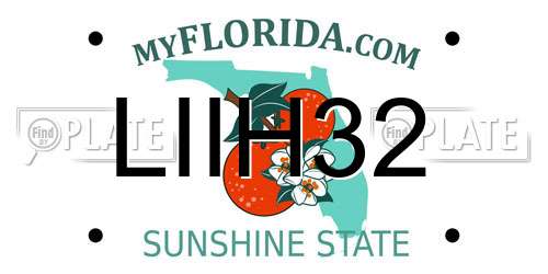 LIIH32 Florida License Plate