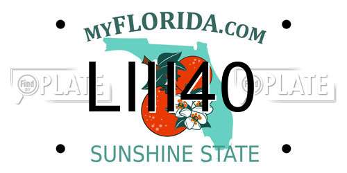 LIII40 Florida License Plate