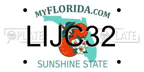 LIJC32 Florida License Plate