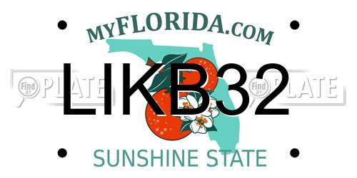 LIKB32 Florida License Plate