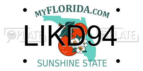 LIKD94 Florida License Plate