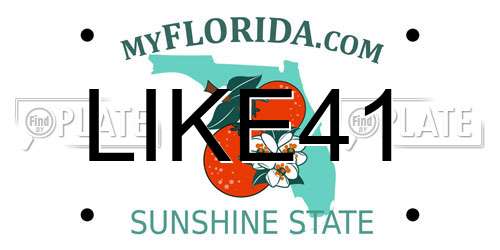 LIKE41 Florida License Plate