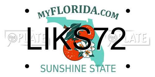 LIKS72 Florida License Plate