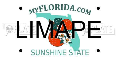 LIMAPE Florida License Plate