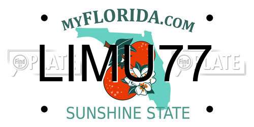 LIMU77 Florida License Plate