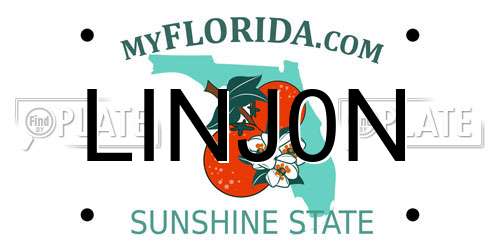 LINJ0N Florida License Plate
