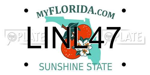 LINL47 Florida License Plate