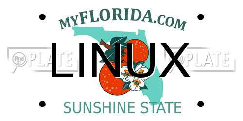 LINUX Florida License Plate