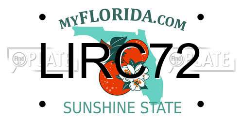 LIRC72 Florida License Plate