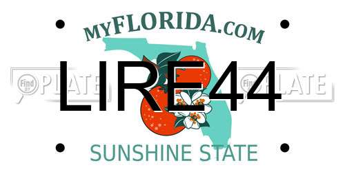 LIRE44 Florida License Plate
