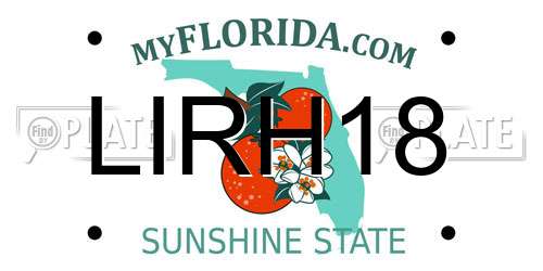 LIRH18 Florida License Plate