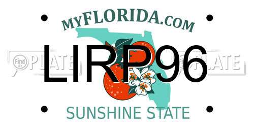 LIRP96 Florida License Plate