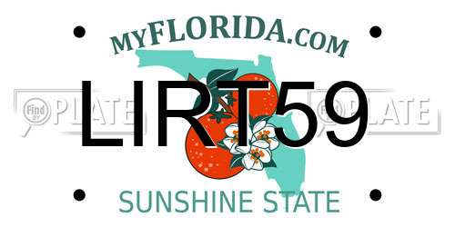 LIRT59 Florida License Plate