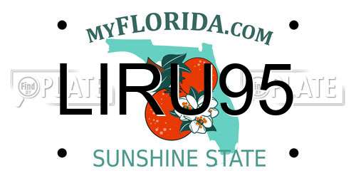 LIRU95 Florida License Plate