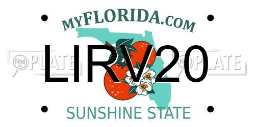 LIRV20 Florida License Plate