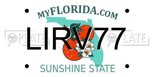 LIRV77 Florida License Plate