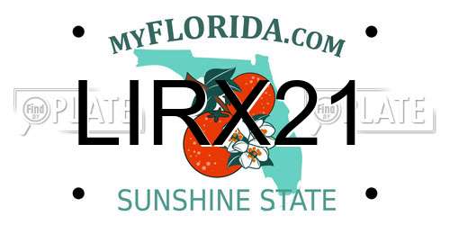 LIRX21 Florida License Plate