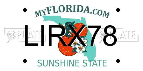 LIRX78 Florida License Plate