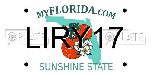LIRY17 Florida License Plate