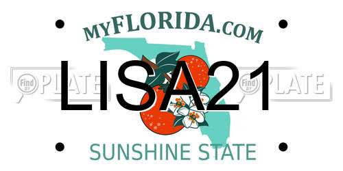 LISA21 Florida License Plate