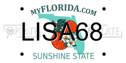LISA68 Florida License Plate