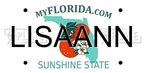 LISAANN Florida License Plate