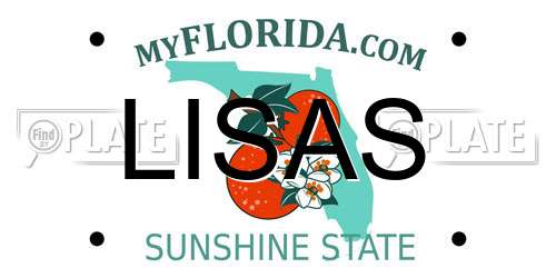 LISAS Florida License Plate