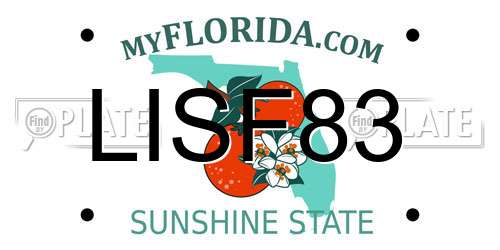 LISF83 Florida License Plate