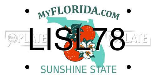 LISL78 Florida License Plate