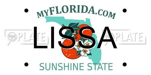 LISSA Florida License Plate