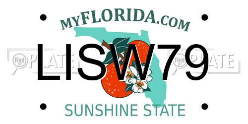 LISW79 Florida License Plate